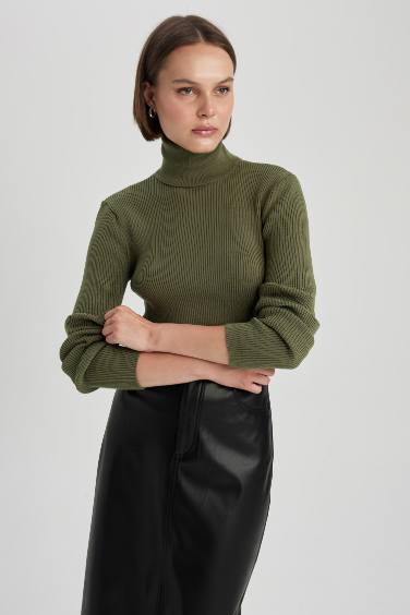 Slim Fit Turtleneck Knitwear Pullover