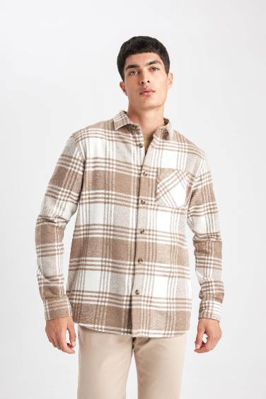 Regular Fit Plaid Long Sleeve Shirt