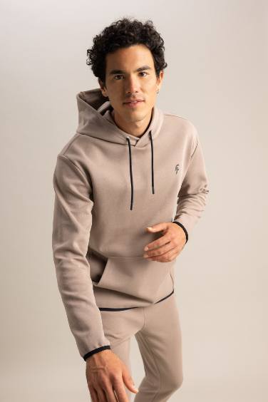 Defacto Fit Standard Fit Hooded Sweatshirt with Pocket