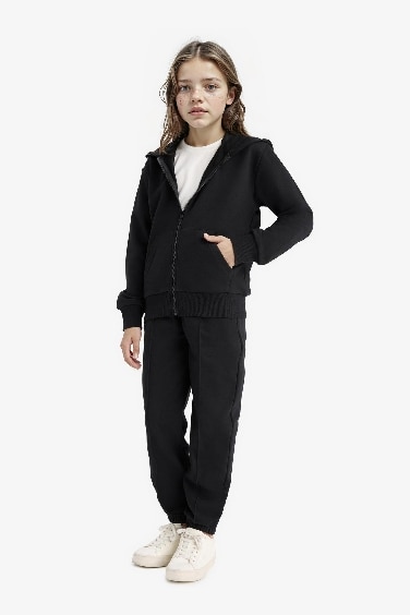 بنطلون سويت بانتس بناتي جوجر بيزك بخصر مطاطي