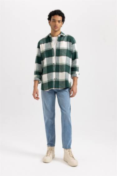 Regular Fit Kareli Oduncu Uzun Kollu Gömlek