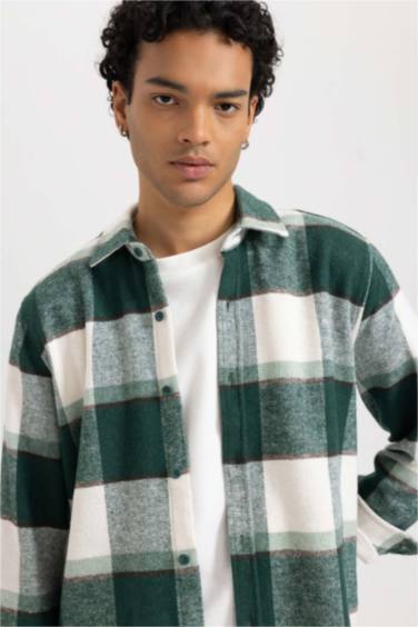 Regular Fit Kareli Oduncu Uzun Kollu Gömlek