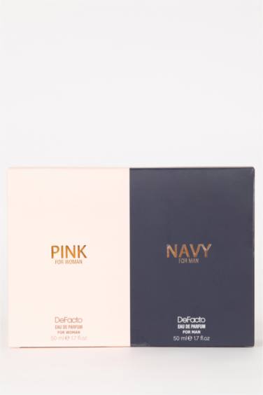 Erkek Navy & Kadın Pink 2'li Set Parfüm 50 ml