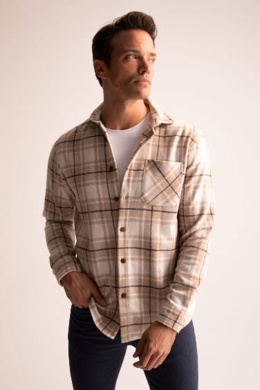 Regular Fit Plaid Long Sleeve Shirt