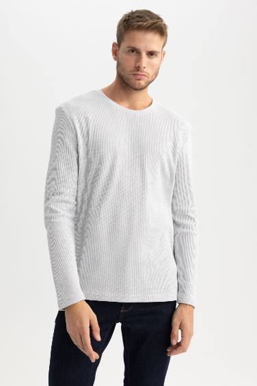 Slim Fit Crew Neck Basic Long Sleeve T-Shirt