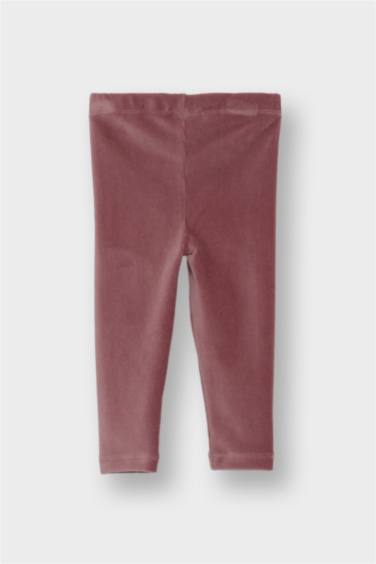 Legging côtelé en velours à jambes droites pour bébé fille