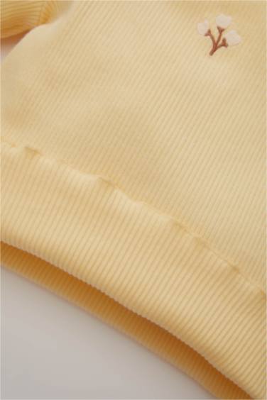 Baby Girl Floral Ribbed Camisole T-Shirt Top Bottom 2 Piece Set