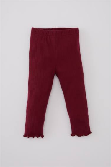 Ensemble De T-Shirt Manches Longues à Col Montant Et Legging à Fleurs Pour Bébé Fille - 2 Pièces