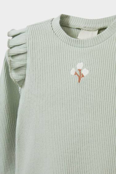 سيت بيبي بيبي فلورال مضلع تيشيرت وستريج - قطعتين