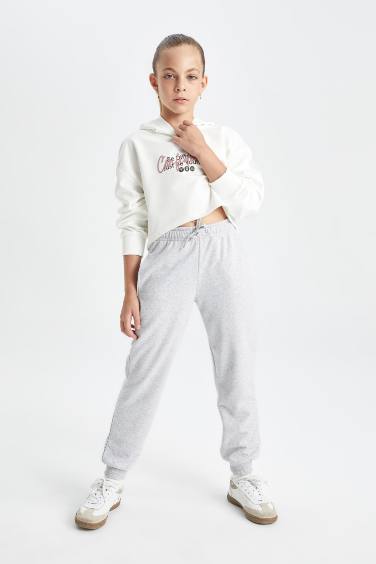 Girl Jogger Standard Fit Gray School Sweatpants