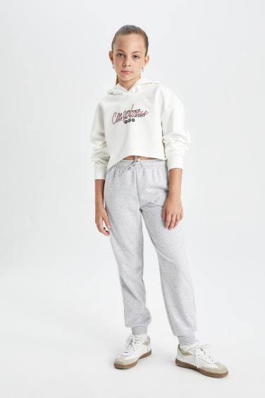 Girl Jogger Standard Fit Gray School Sweatpants
