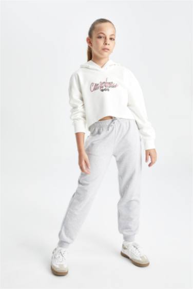 Girl Jogger Standard Fit Gray School Sweatpants