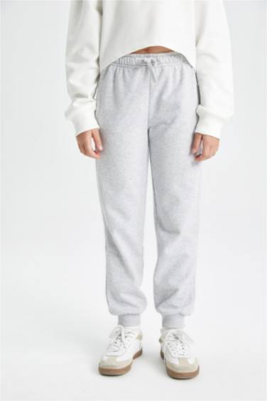 Girl Jogger Standard Fit Gray School Sweatpants