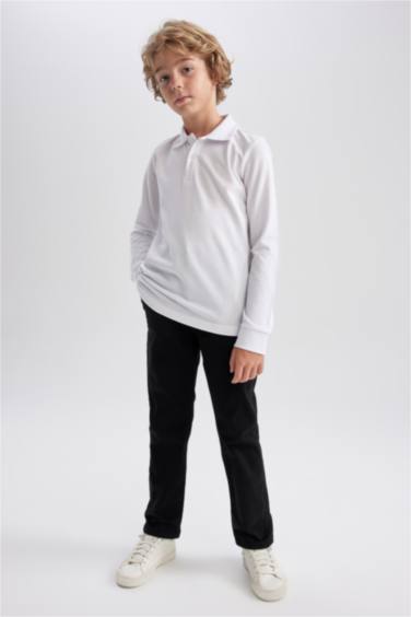 تيشيرت بولو مدرسه كم طويل قصة عادية - قطعتين