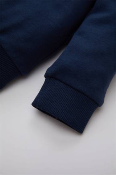 Erkek Bebek 2'li Takım İçi Yumuşak Tüylü Sweatshirt Eşofman Altı