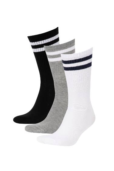 Defacto Fit Lot de 3 paires de chaussettes longues en coton pour homme