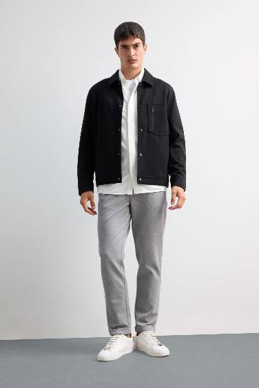 Jogger Fit Stretch Fabric Double Leg Trousers