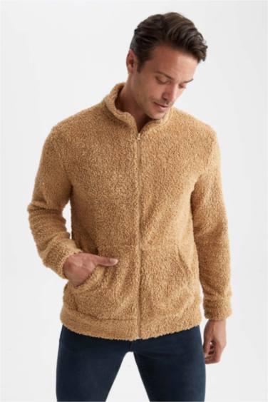 Regular Fıt Dik Yaka Mont