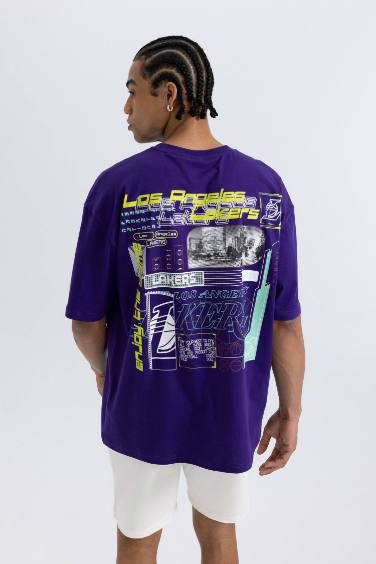 DeFactoFit NBA Los Angeles Lakers Oversize Back strap T-Shirt