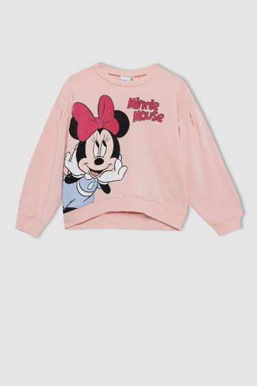 Sweatshirt Disney Mickey & Minnie à col rond pour fille