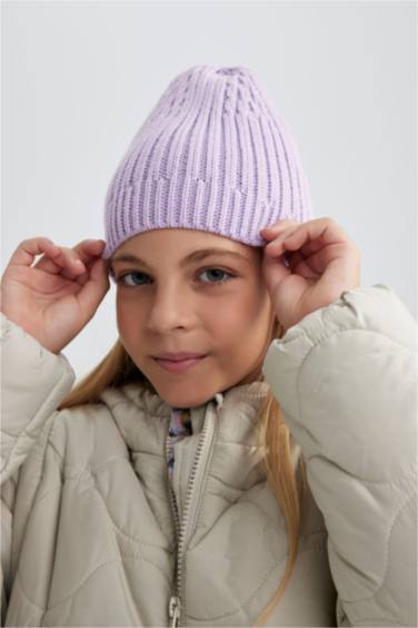 Ensemble écharpe et bonnet basiques pour fille