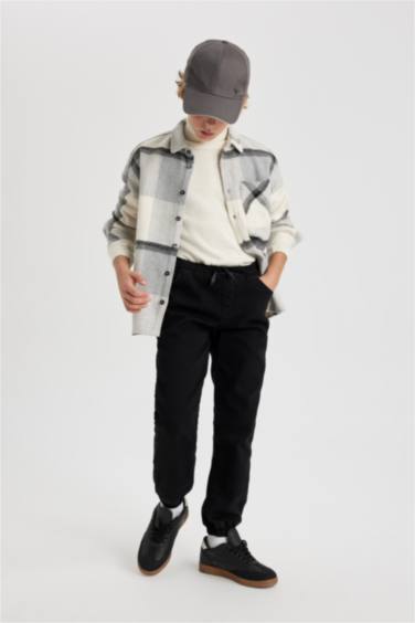 Boy Jogger Elastic Banded Leg Fleece Lined Jeans