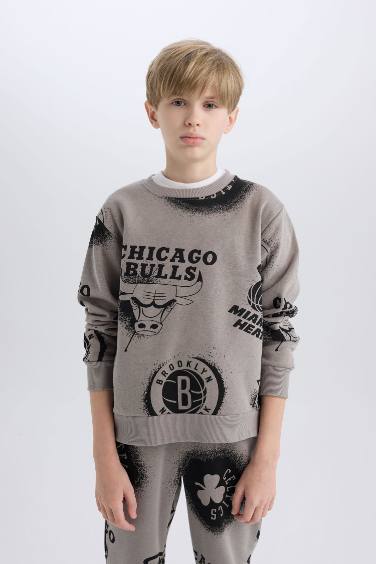 Erkek Çocuk NBA Current Teams Bisiklet Yaka Sweatshirt