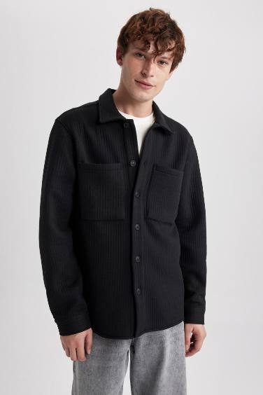 Regular Fit Long Sleeve Shirt Jacket