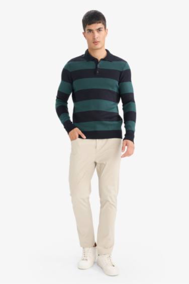 Standard Fit Polo Collar Knitwear Pullover