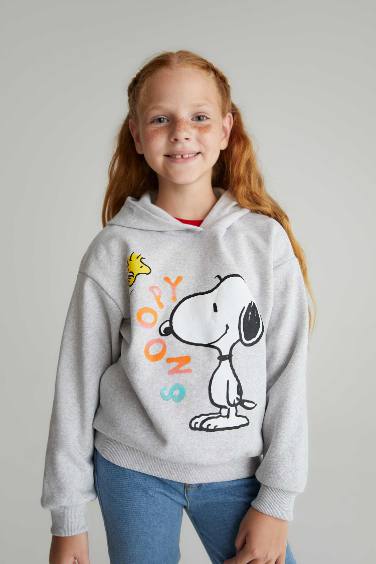 Світшот свободного крою Snoopy з товстої тканини для дівчаток