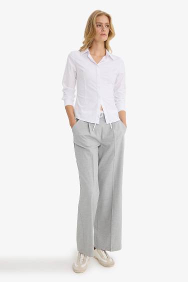 Fitted Bengalin Uzun Kollu Gömlek