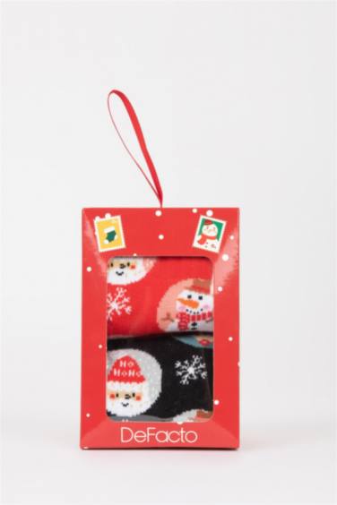 Длинные носки новогодние из хлопка для мужчин, 2 пары