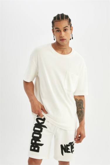 DeFactoFit NBA Brooklyn Nets Regular Fit Kısa Paça Şort