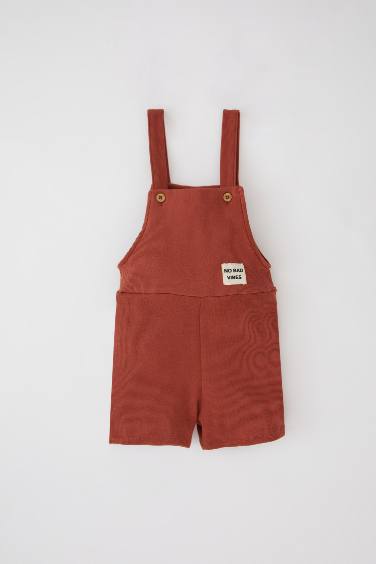 Strappy Label Print Dungarees