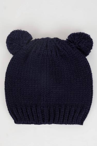 Baby Boy Pompom Knitwear Beret