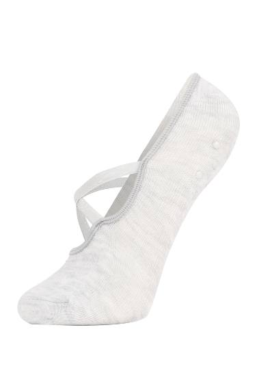 Kadın 2'li Pamuklu Kaydırmaz Taban Pilates Çorabı