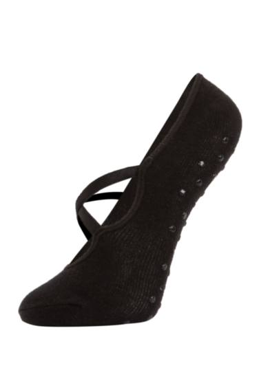 Kadın 2'li Pamuklu Kaydırmaz Taban Pilates Çorabı