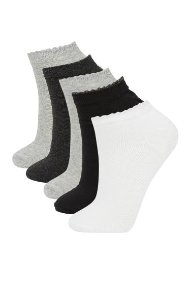 Women 5 Pack Cotton Booties Socks