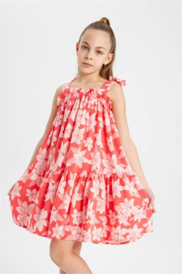 Strappy Floral Patterned Dress