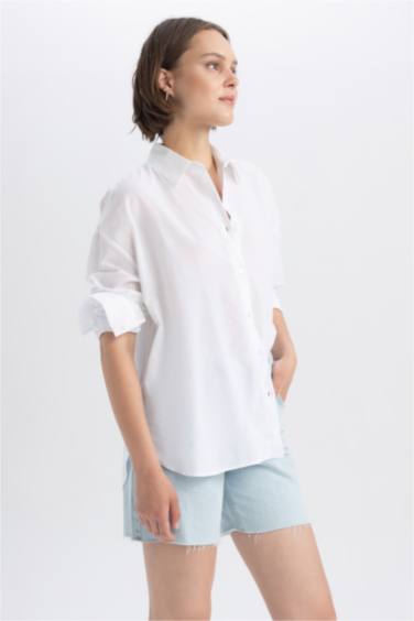Chemise coton Oversize À Manches Longues