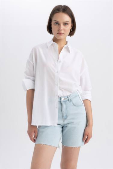 Chemise coton Oversize À Manches Longues