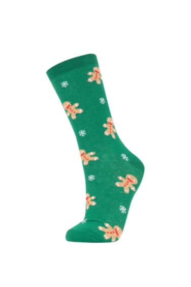 Длинные новогодние носки из хлопка для женщин