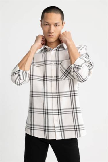 поло жаға мақта Ұзын жеңді көйлек