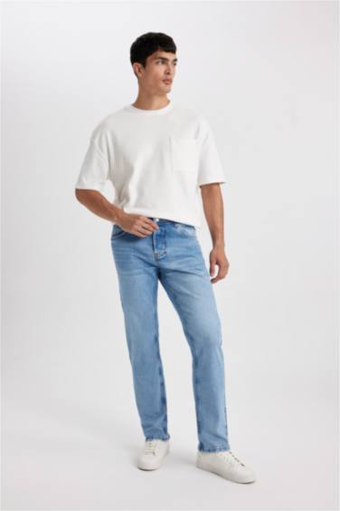 Defacto x Wiser Wash Sergio Regular Fit Waist Pipe Leg Jeans