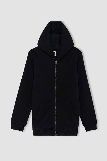 Regular Fit Hooded Cardigan