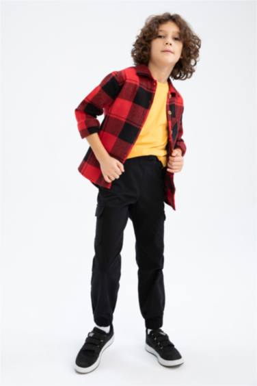 Boy Cargo Jogger Gabardine Trousers