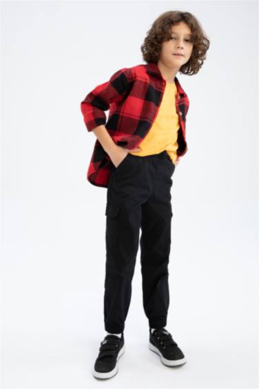 Boy Cargo Jogger Gabardine Trousers