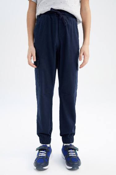 Boy Cargo Jogger Gabardine Trousers
