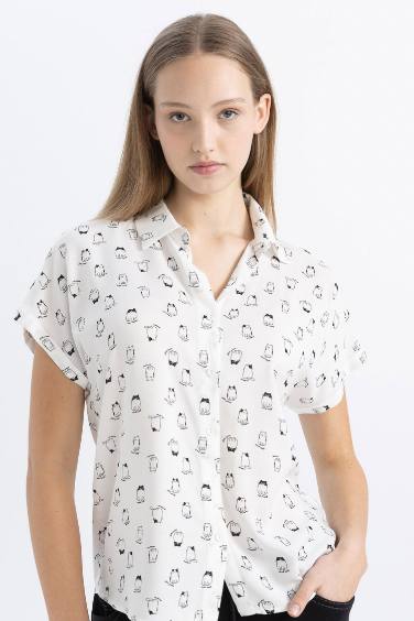 Patterned Short Sleeve Shirt