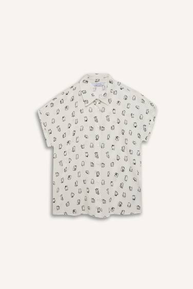 Patterned Short Sleeve Shirt